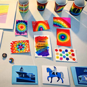 The Emily Tyler Artist stall at the Lazy Sunday Club at the LTB Showrooms on Sunday.