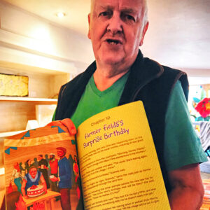 Michael Stuart and his "Scaredy the Scarecrow" book